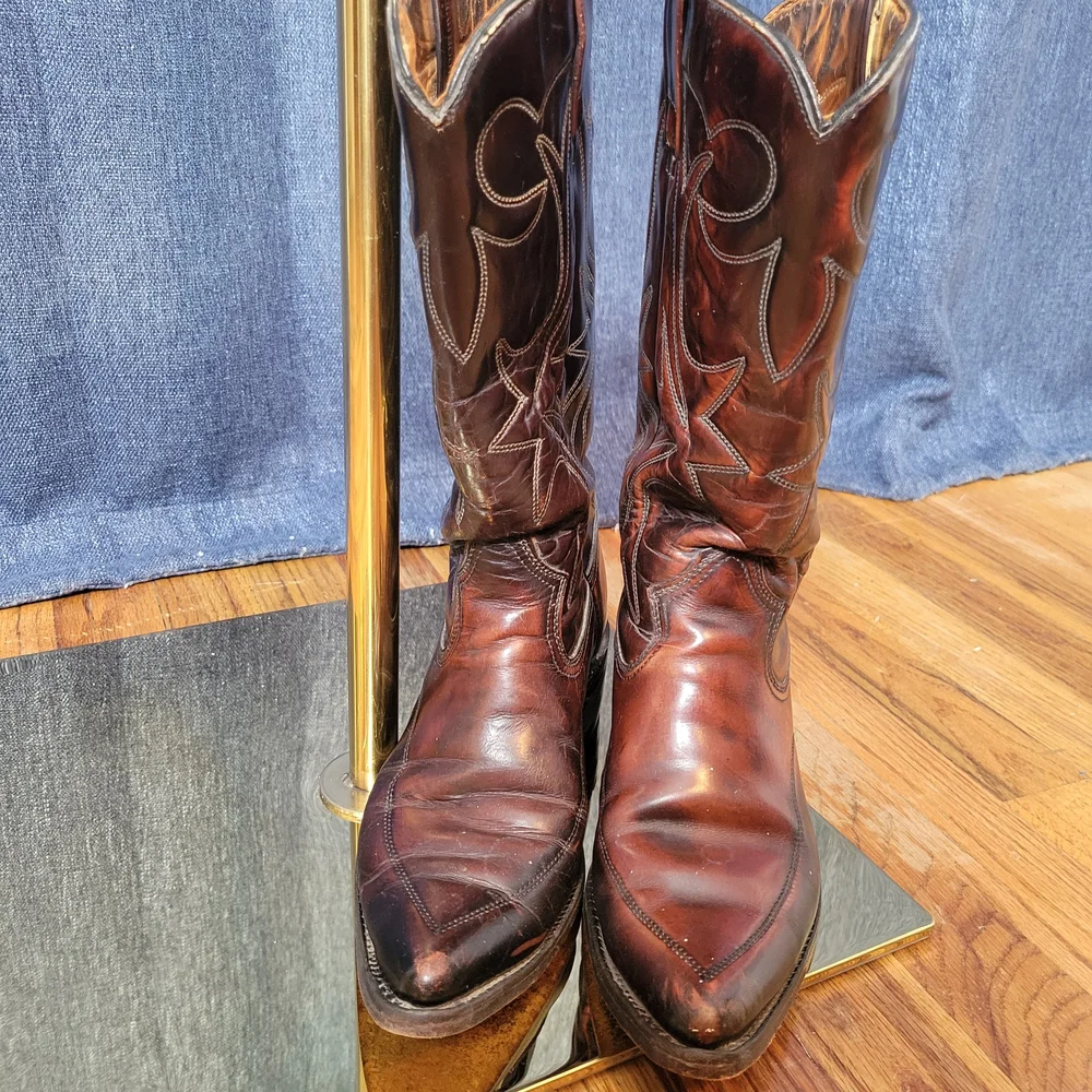 Vintage 1950s Cowboy Boots Costal Cowgirl Desert Inspired Giddy Up Boots Western - Picture 2 of 9